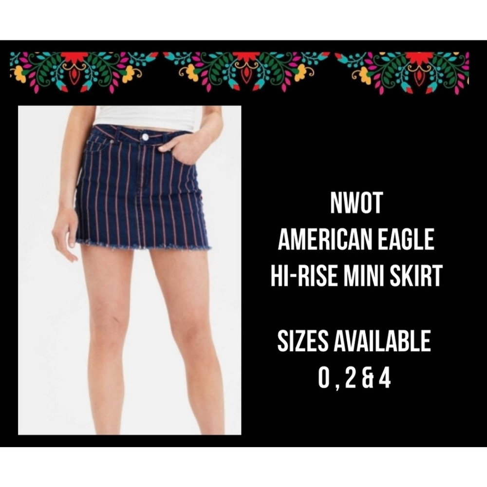 NWOT | AMERICAN EAGLE | HI- RISE MINI JEAN SKIRT